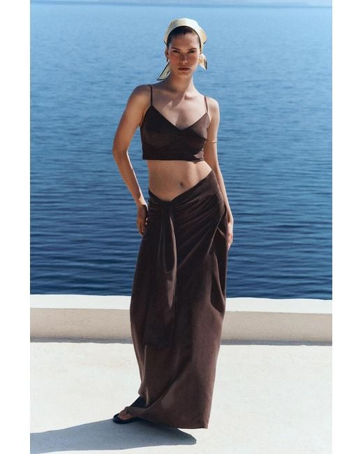 COS Brown Silk Bralette