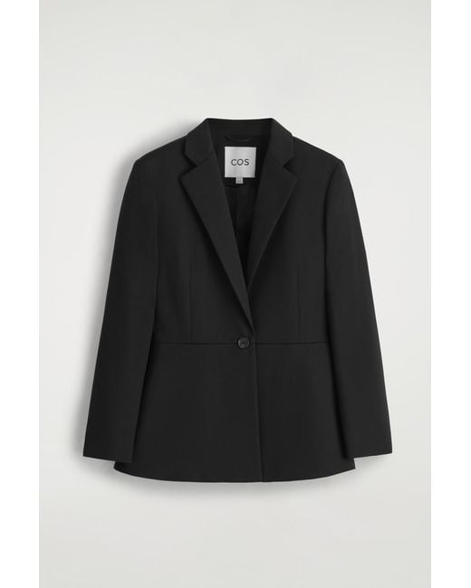 COS Black Tailored Peplum Blazer
