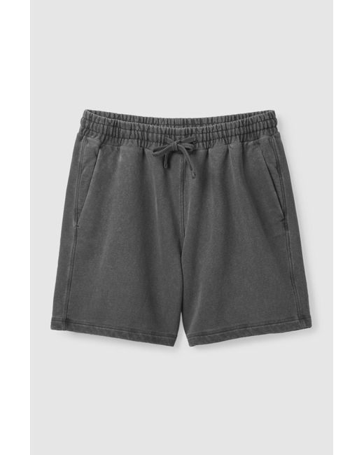 COS Black Relaxed-fit Drawstring Sweat Shorts for men