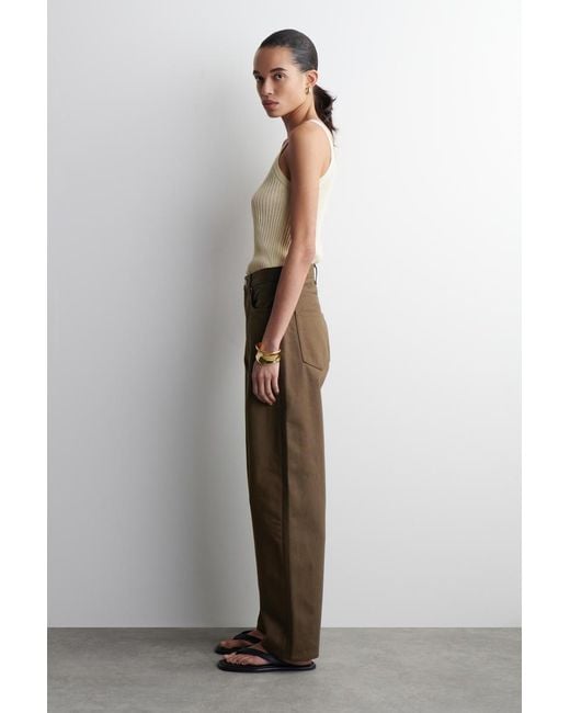 COS Brown Bay Barrel-Leg Jeans