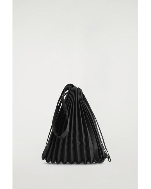 COS Black Accordion Tote Bag