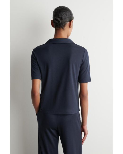 COS Blue Modal-Jersey Pants