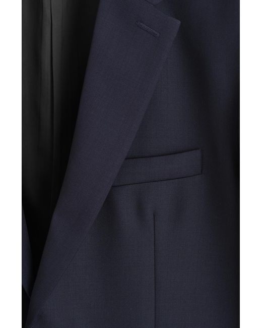 COS Blue Single-Breasted Wool Blazer for men