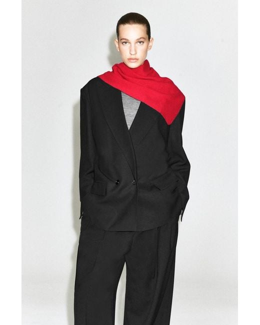 COS Red Cashmere Triangle Scarf for men