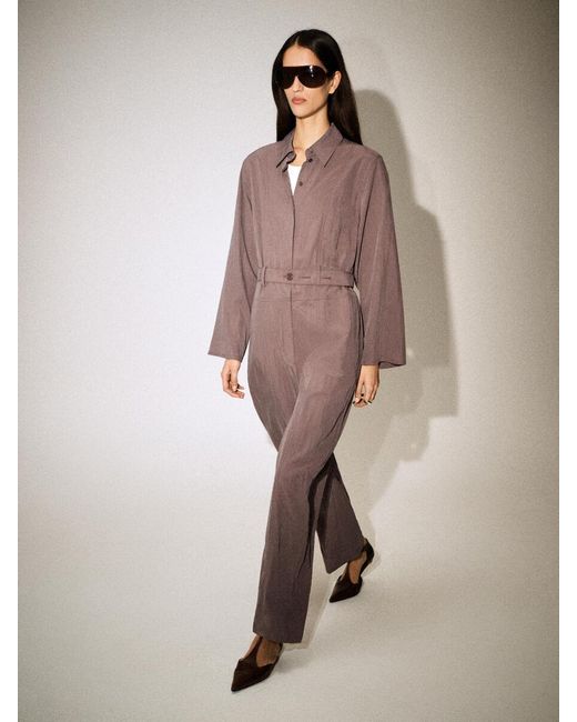 COS Brown Belted Modal Coverall