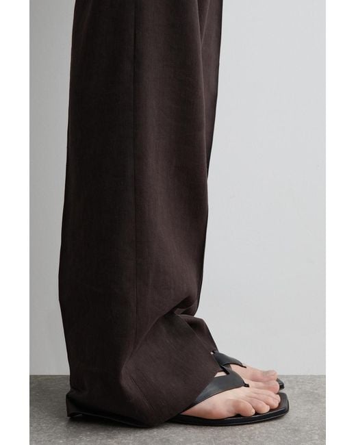 COS Black Crossover-Strap Kitten-Heel Sandals