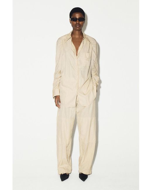 COS Natural Crinkled-Silk Shirt
