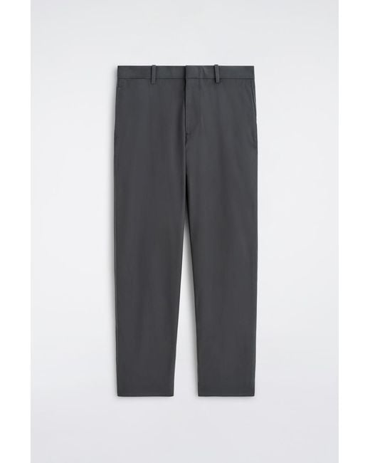 COS Gray Cotton Regular-Fit Tapered Chinos for men