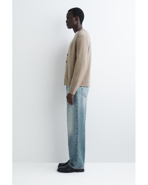 COS Natural Cashmere V-Neck Cardigan for men