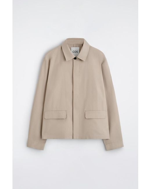 COS Natural Relaxed Cotton-Linen Overshirt for men