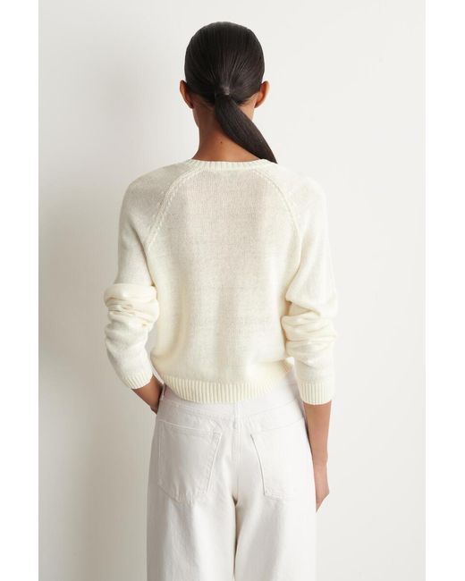 COS Natural Knitted Linen Cardigan