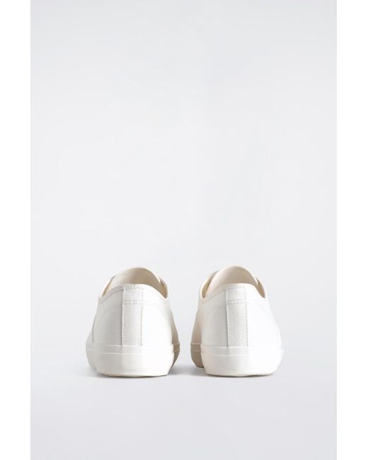 COS White Canvas Plimsoll Trainers for men