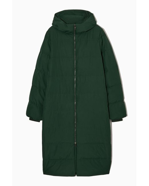 COS Green Recycled-down Puffer Coat