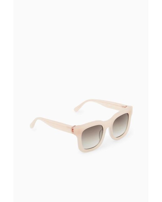 COS White Gaze Sunglasses - D-frame