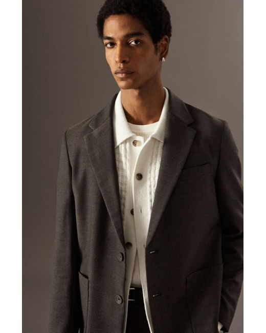 COS Gray Wool-flannel Blazer - Regular for men