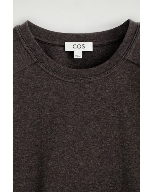 COS Black Cotton Long-Sleeved Top