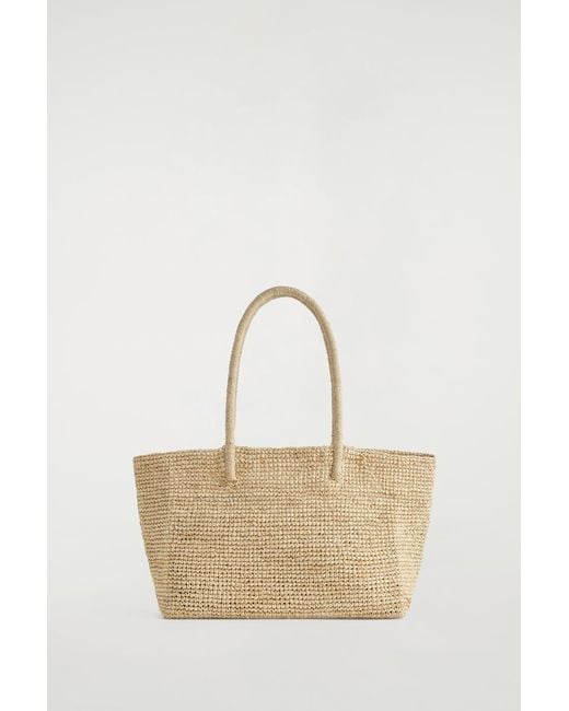 COS Natural Hand-Woven Tote Bag