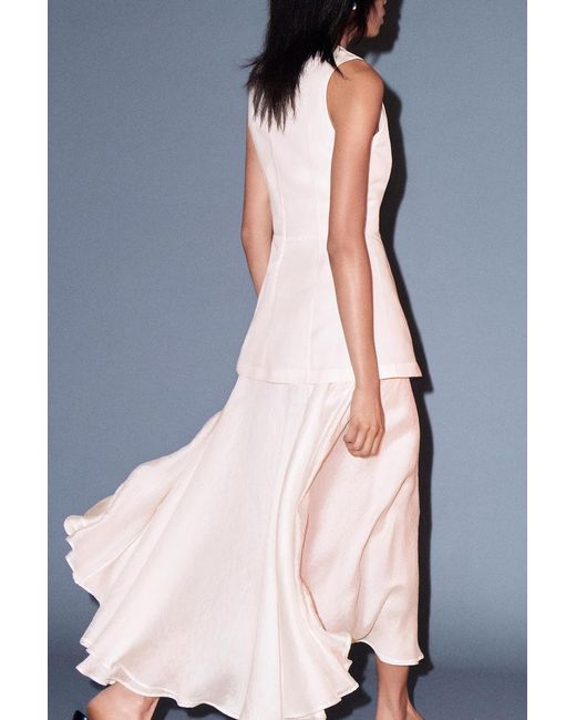 COS Layered Peplum Midi Dress in Pink | Lyst