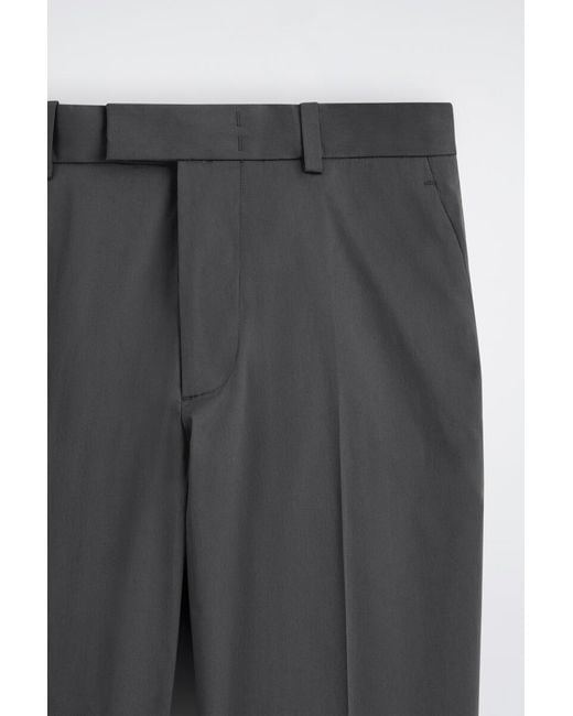 COS Gray Cotton Slim-Fit Pants for men