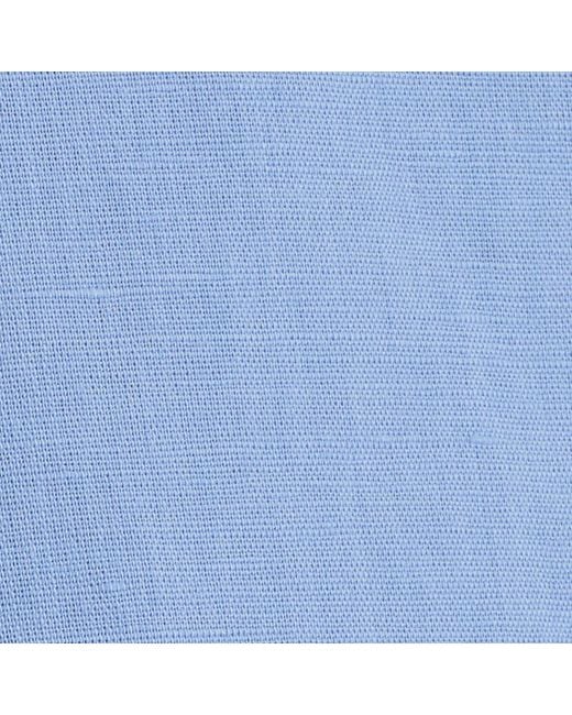 COS Blue Boat-Neck Linen Blouse