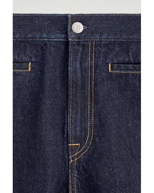 COS Blue Pocket-Detail Denim Shorts