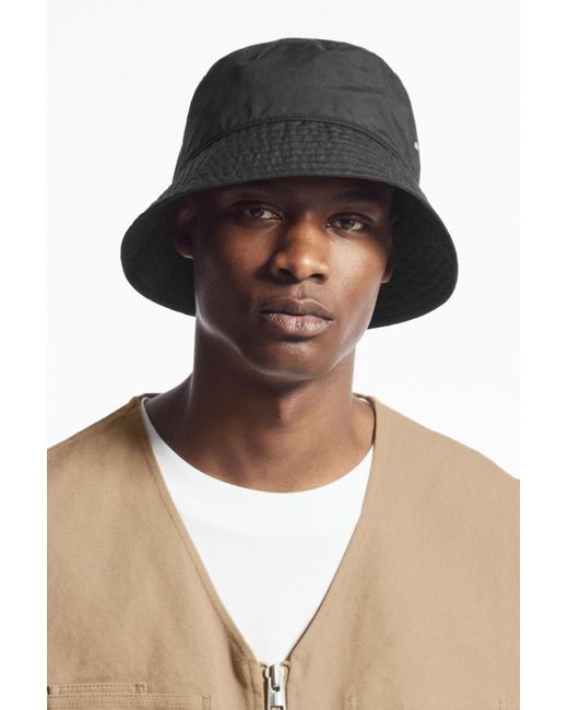 COS Black Bucket Hat for men