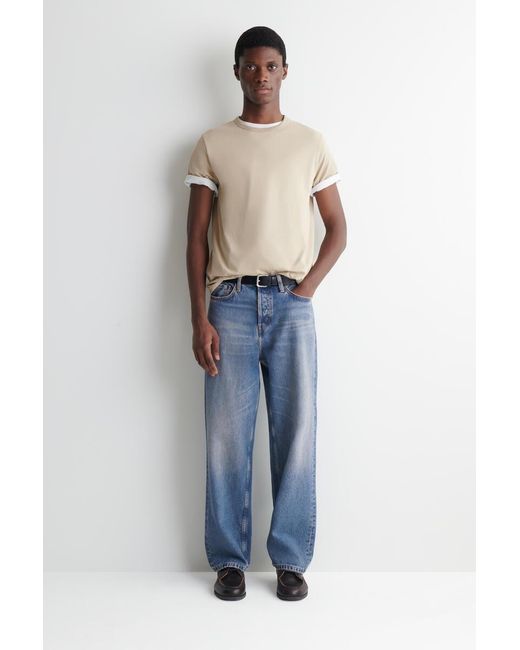 COS Natural Brushed-Cotton Shirt for men
