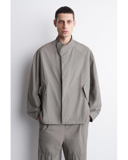 COS Gray Technical Nylon Sports Jacket for men