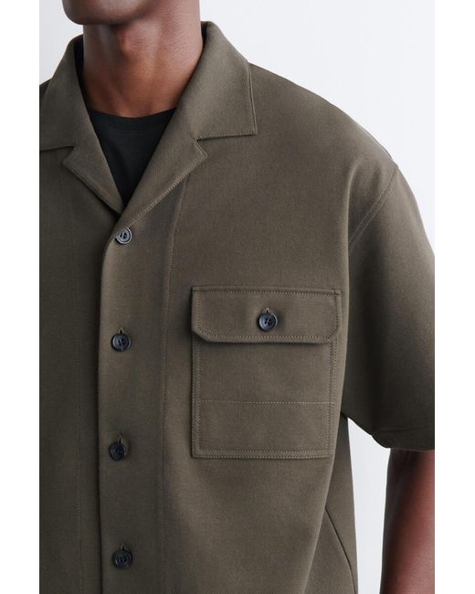 COS Brown Cotton Utility Shirt for men