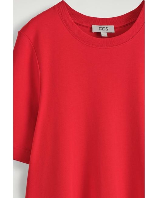 COS A-Line Mini T-Shirt Dress in Red | Lyst COS A-Line Mini T-Shirt Dress in Red | Lyst