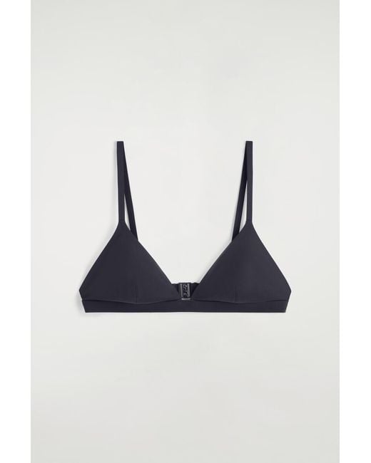 COS Blue Triangle Bikini Top