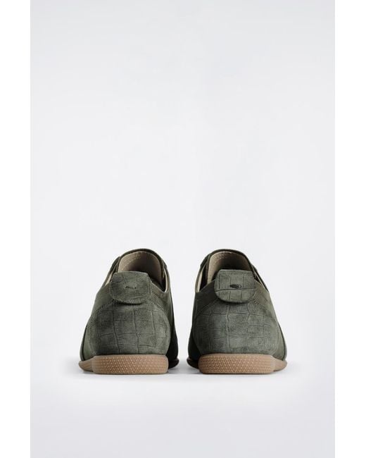 COS Green Nubuck And Suede Sneakers for men