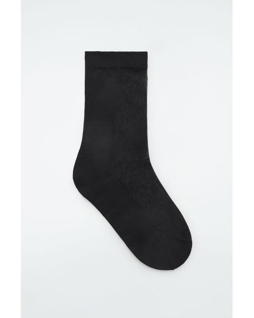 COS Black Sheer-panel Socks