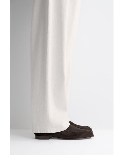 COS White Split Suede Loafers for men