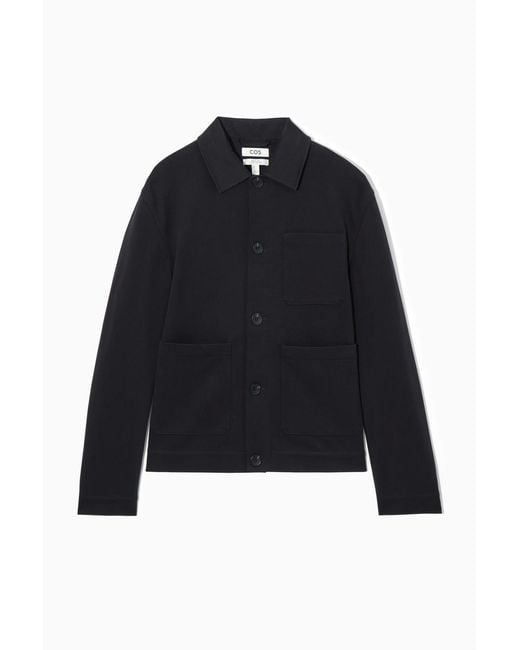 COS Blue Twill Utility Jacket for men