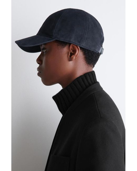 COS Blue Suede Baseball Cap