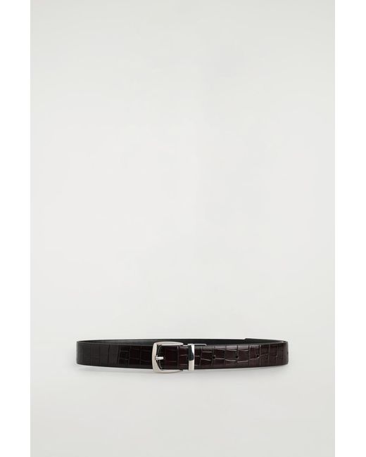 COS Black Reversible Leather Belt