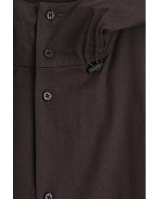 COS Black Hooded Cotton Shirt for men