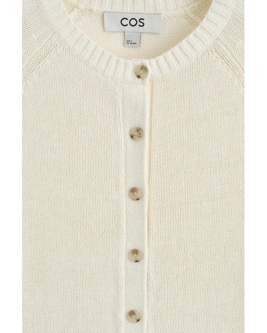 COS Natural Knitted Linen Cardigan