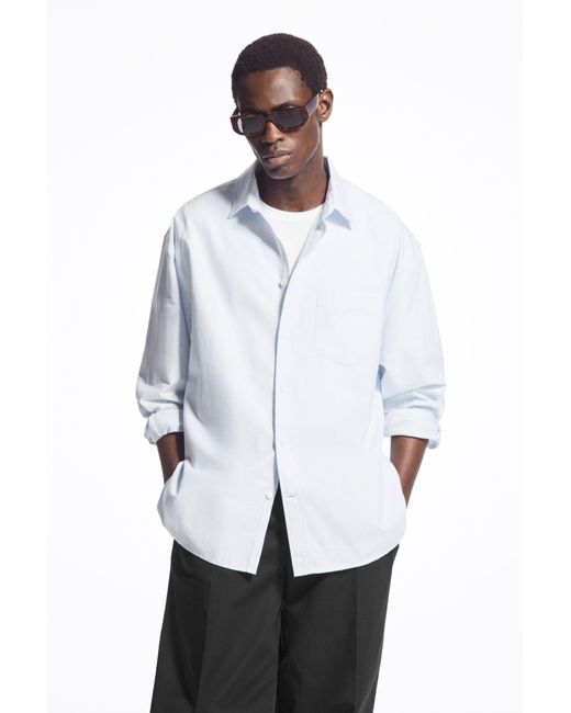 COS White Wide Oxford Shirt - Oversized for men