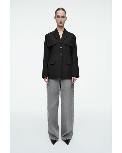 COS Gray Tide Wide-Leg Jeans