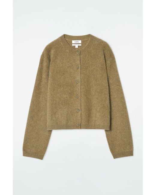 COS Natural Pure Brushed-cashmere Cardigan