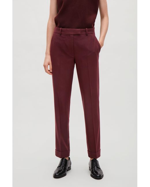 COS Straight-leg Wool Trousers in 