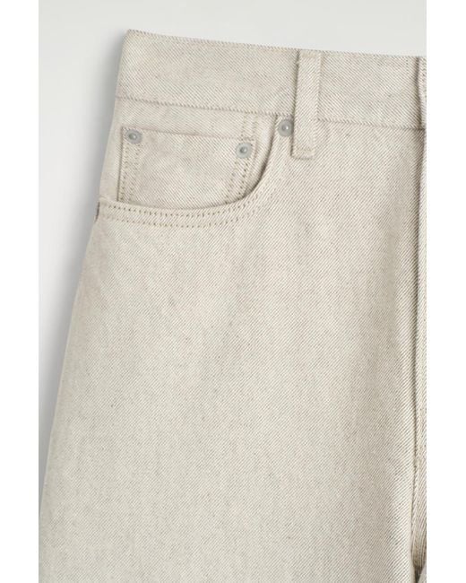 COS White Dial Wide-Leg Jeans