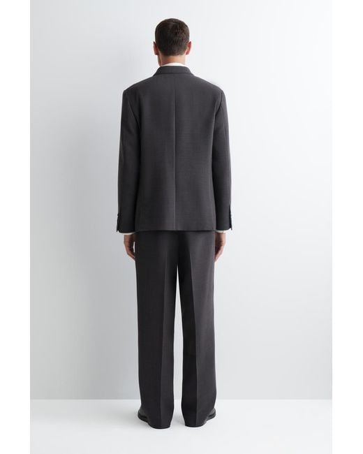 COS Black Unstructured Wool-Blend Blazer for men
