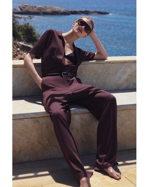 COS Purple Modal-Jersey Pants