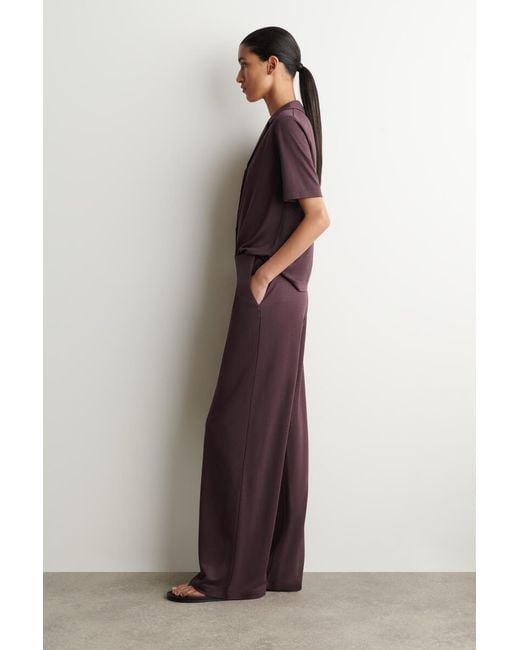 COS Purple Modal-Jersey Pants