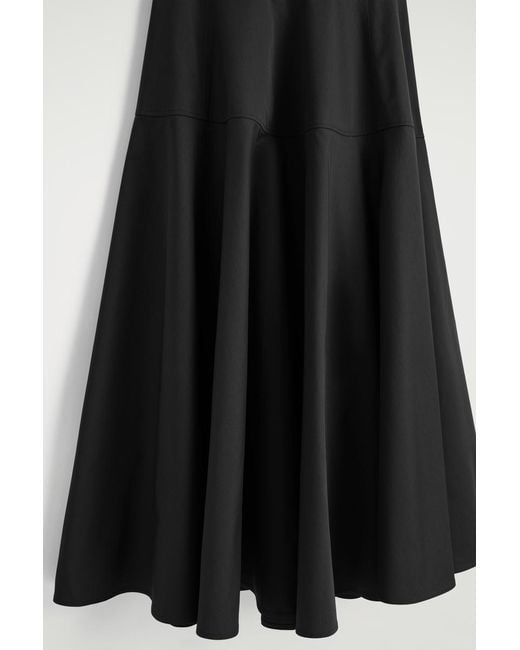 COS Black Pima Cotton Halterneck Dress
