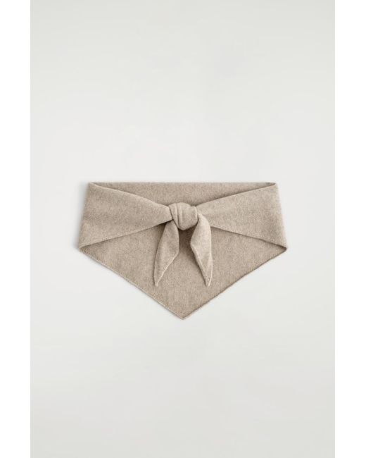 COS Natural Oversized Wool Triangle Scarf