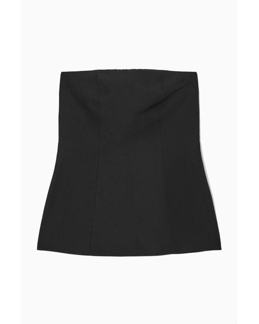 COS Black Bandeau Corset Top